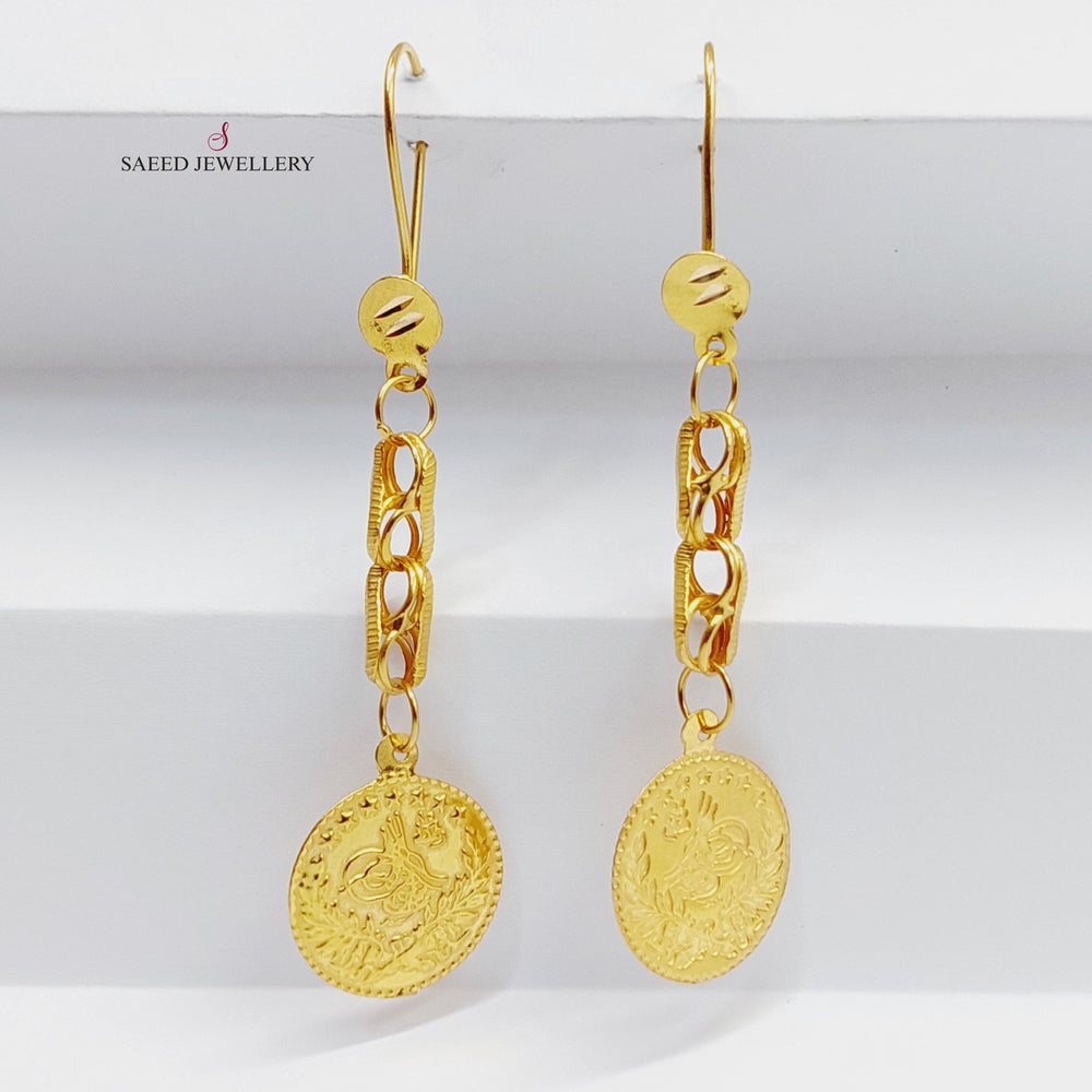 21K حلق رشادي قشرة-مجوهرات الشيخ سعيد-Saeed Jewelry 