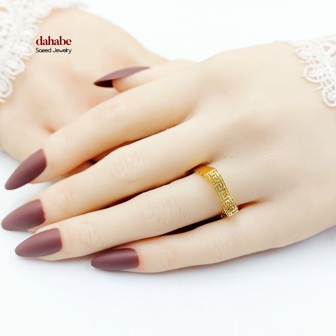 21K خاتم فيرنا-مجوهرات الشيخ سعيد-Saeed Jewelry 