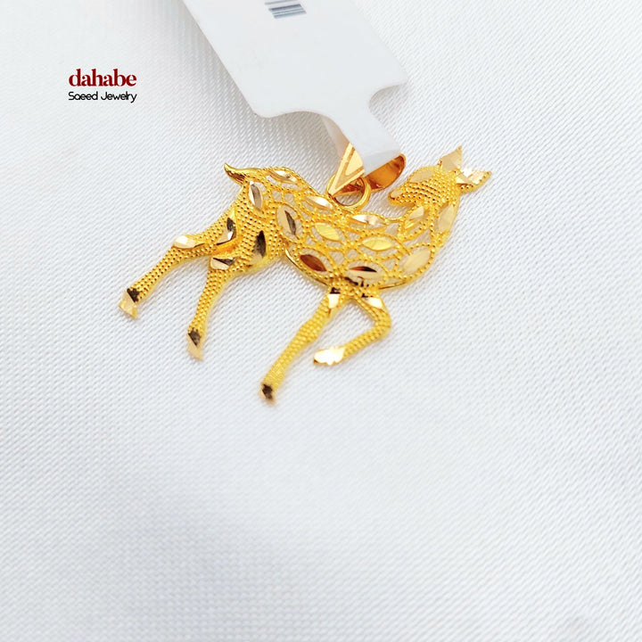 21K تعليقة غزال اكسترا-مجوهرات الشيخ سعيد-Saeed Jewelry 