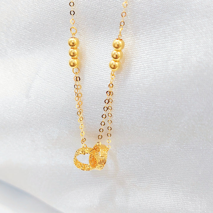 21K Gold Interlocking Circle Necklace