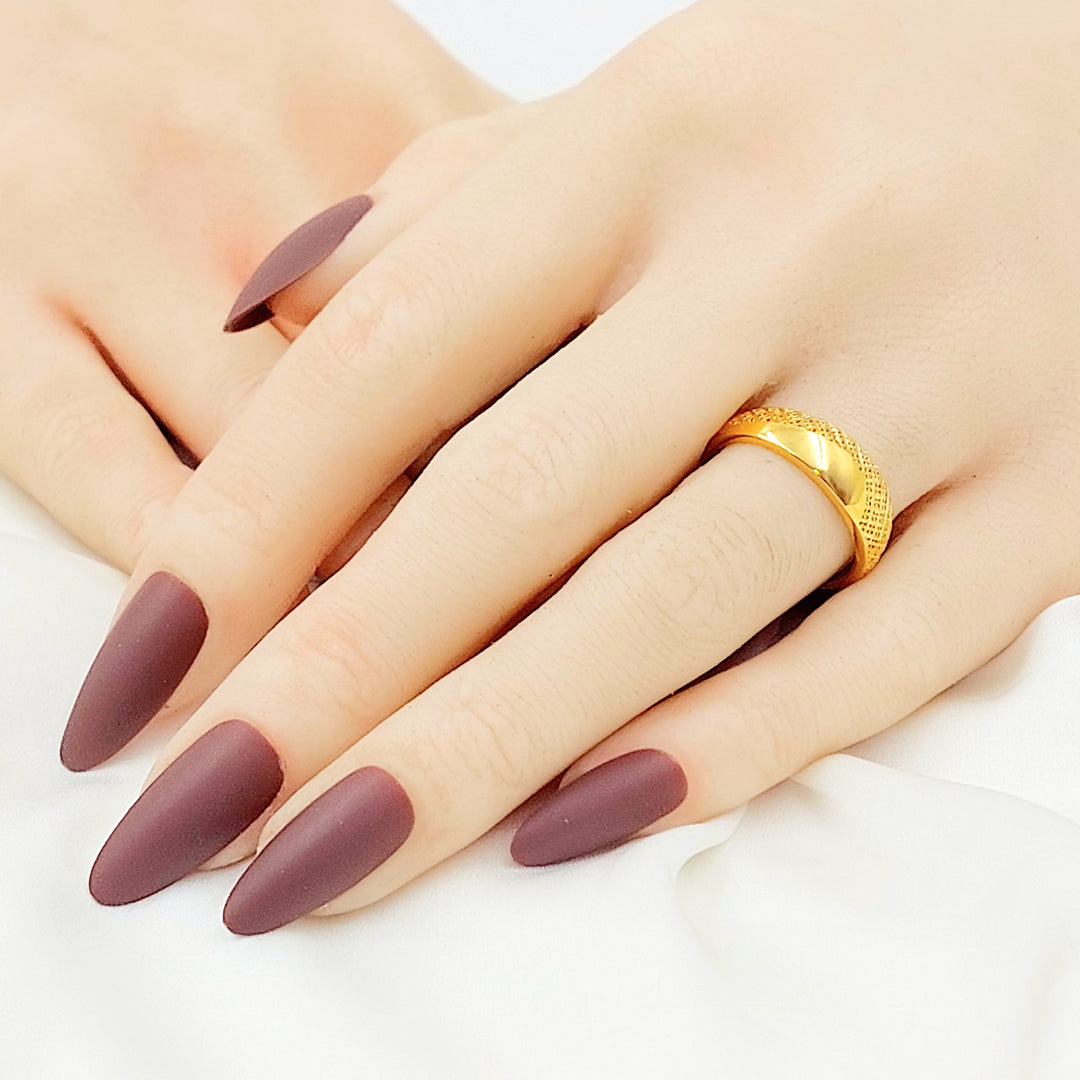 Light Plain Ring Made of 21K Gold by Saeed Jewelry 