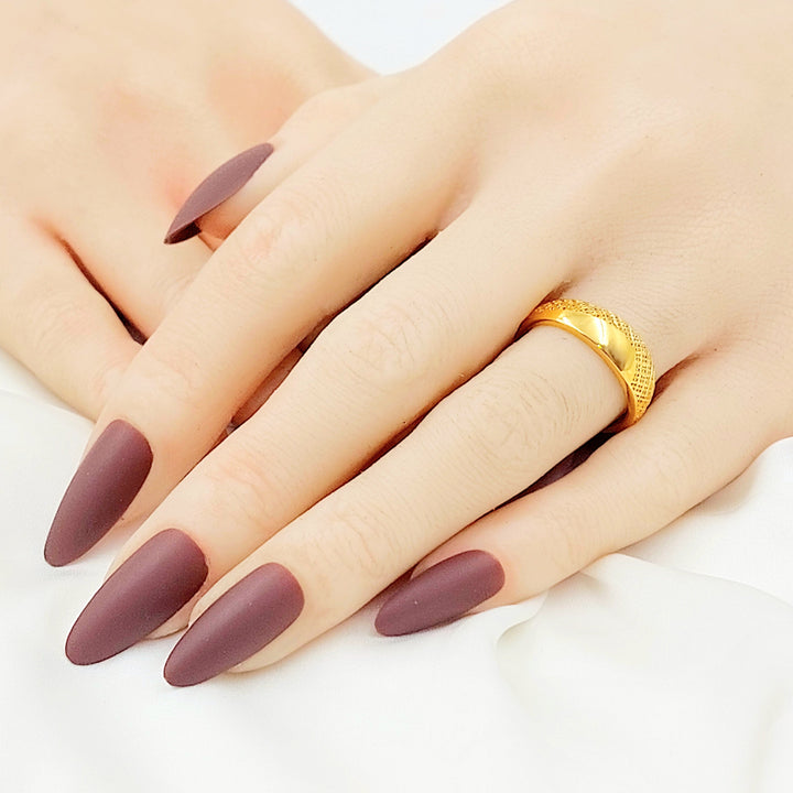 Light Plain Ring Made of 21K Gold by Saeed Jewelry 