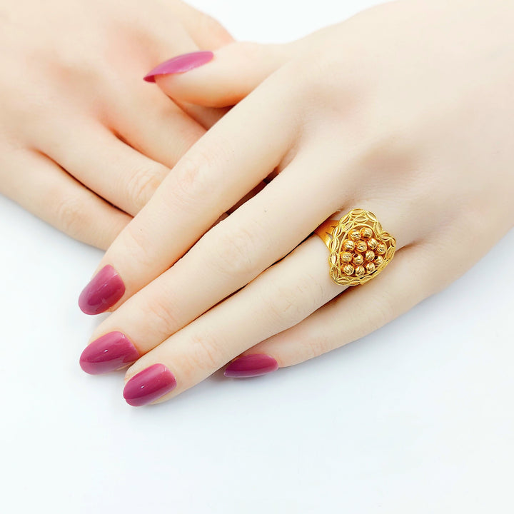 21K خاتم قلب اكسترا-مجوهرات الشيخ سعيد-Saeed Jewelry 
