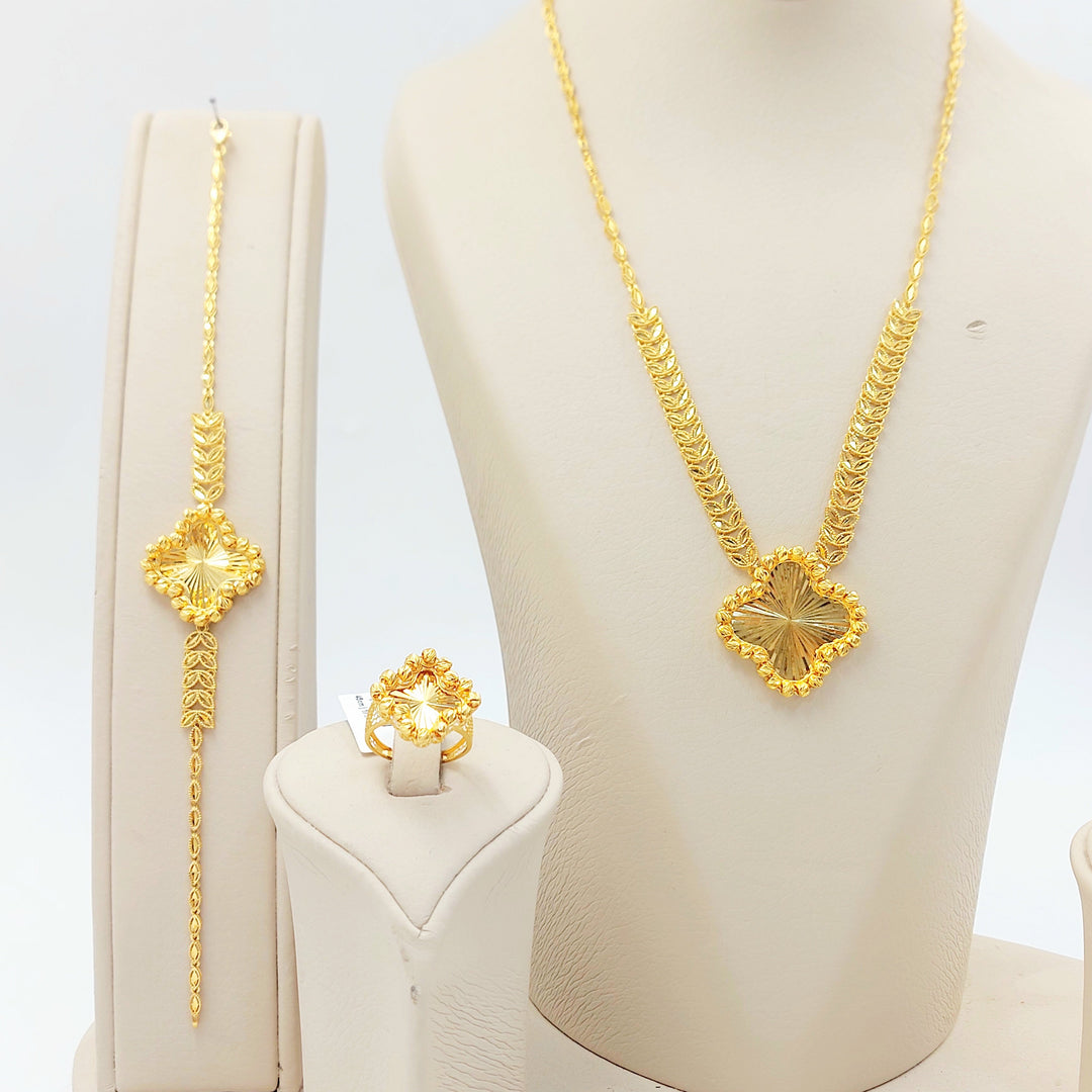 Balls Rose Set Made of 21K Gold by Saeed Jewelry 