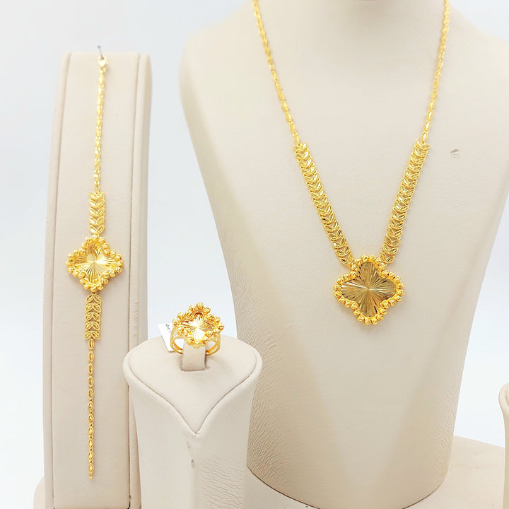 Balls Rose Set Made of 21K Gold by Saeed Jewelry 