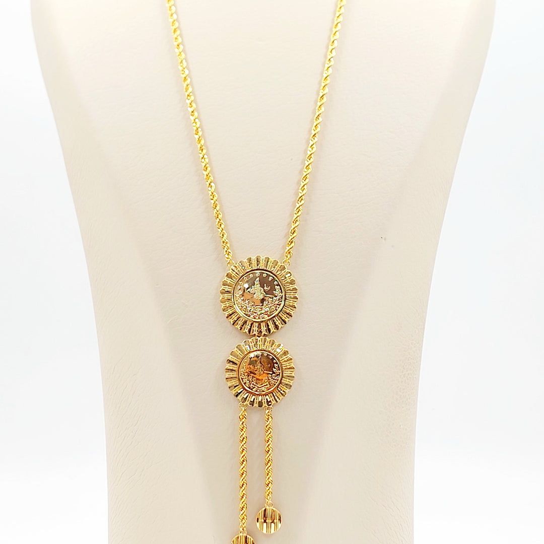 Rashadi Balls Necklace Made of 21K Gold by Saeed Jewelry 
