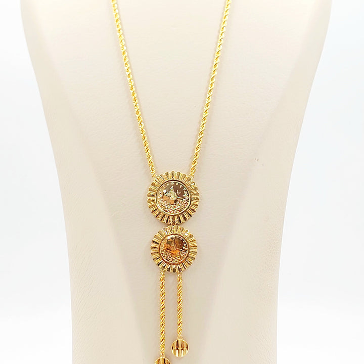 Rashadi Balls Necklace Made of 21K Gold by Saeed Jewelry 