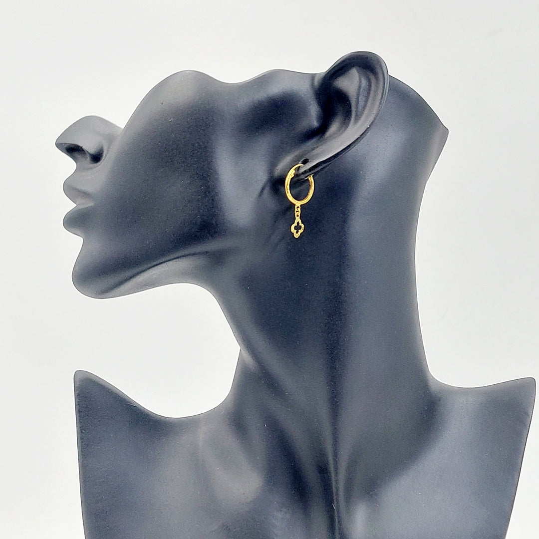 Hoop Earrings Made of 21K Gold by Saeed Jewelry 
