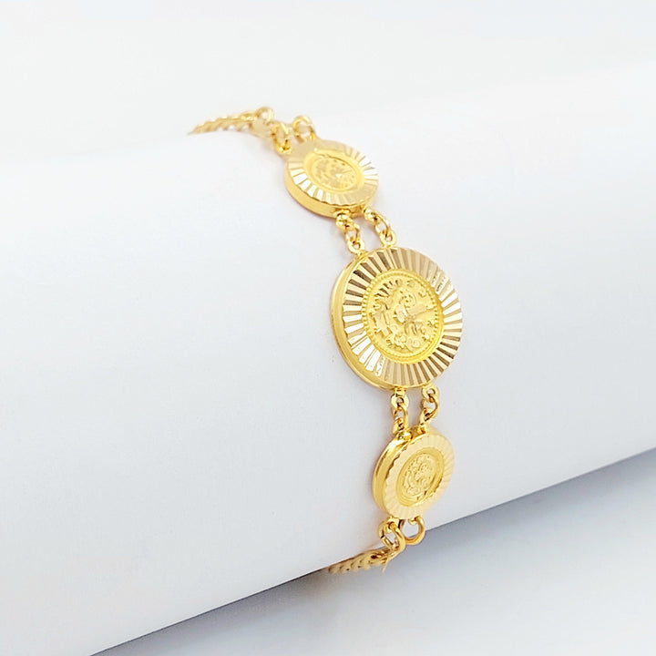 Print Rashadi Bracelet Made of 21K Gold by Saeed Jewelry 