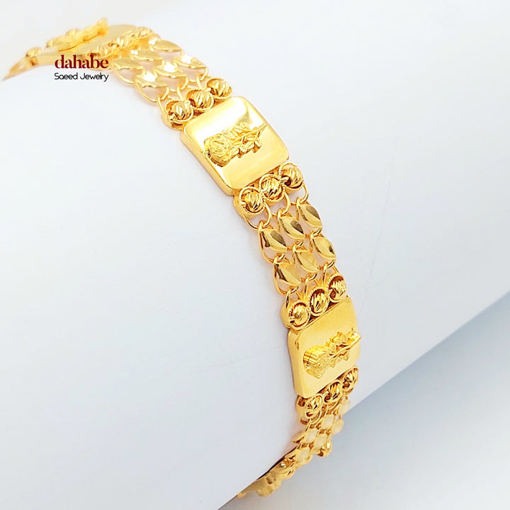 21K Gold Rosa Panel Bracelet