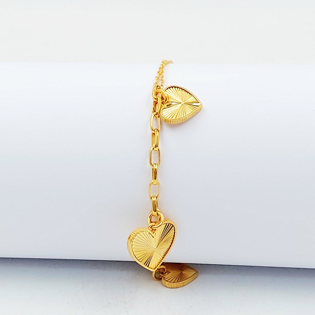 Heart Joy Bracelet Made of 21K Gold by Saeed Jewelry 