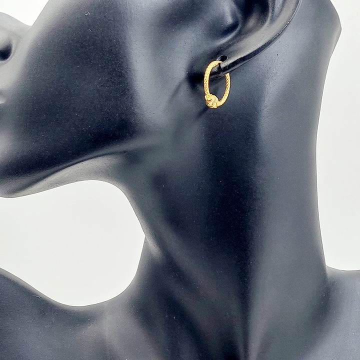 Hoop Earrings Made of 21K Gold by Saeed Jewelry 