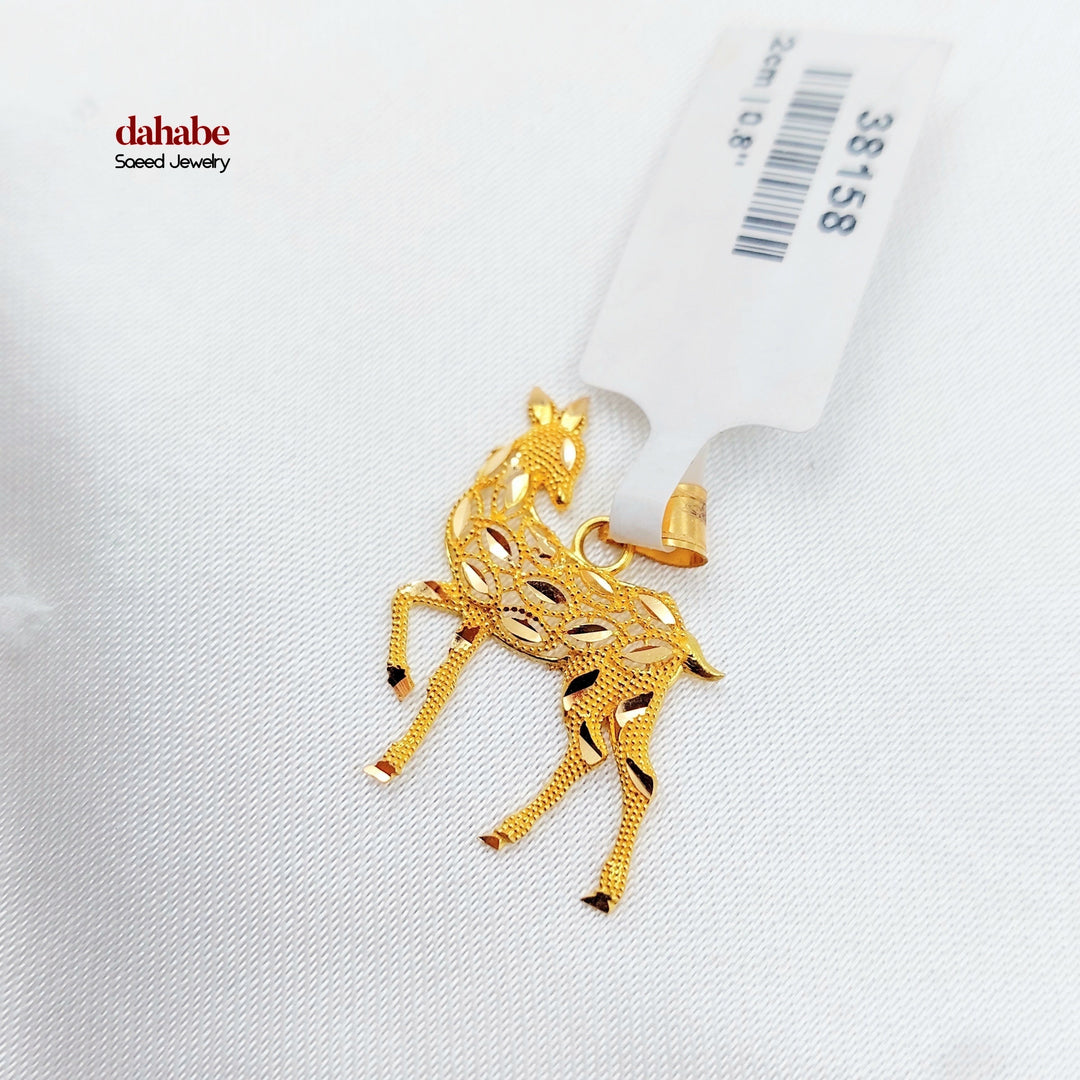 21K تعليقة غزال اكسترا-مجوهرات الشيخ سعيد-Saeed Jewelry 