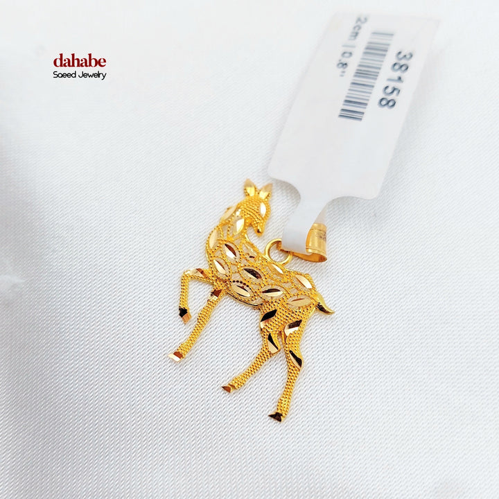 21K تعليقة غزال اكسترا-مجوهرات الشيخ سعيد-Saeed Jewelry 