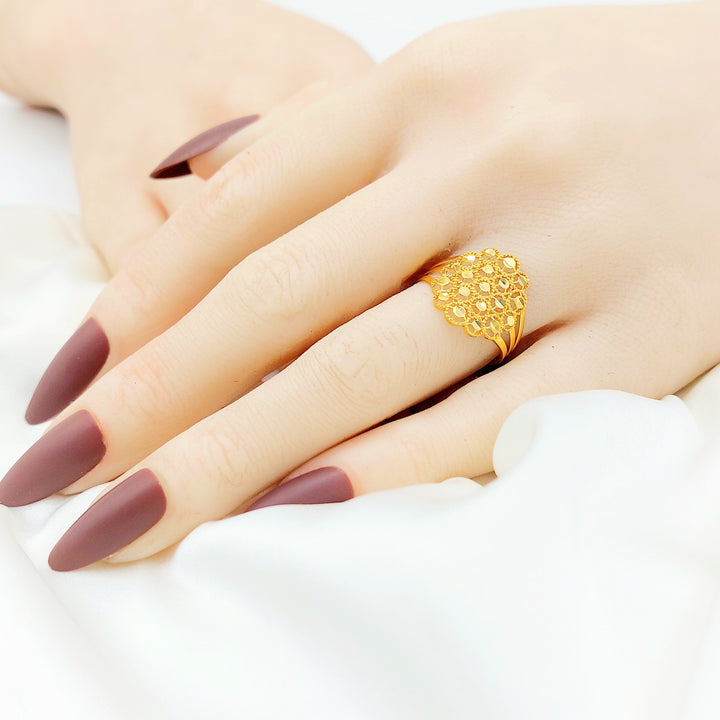 21K Gold Honeycomb Ring
