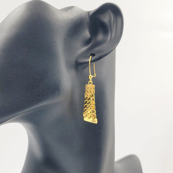 Deluxe Turkish Earrings Made of 21K Gold by Saeed Jewelry 
