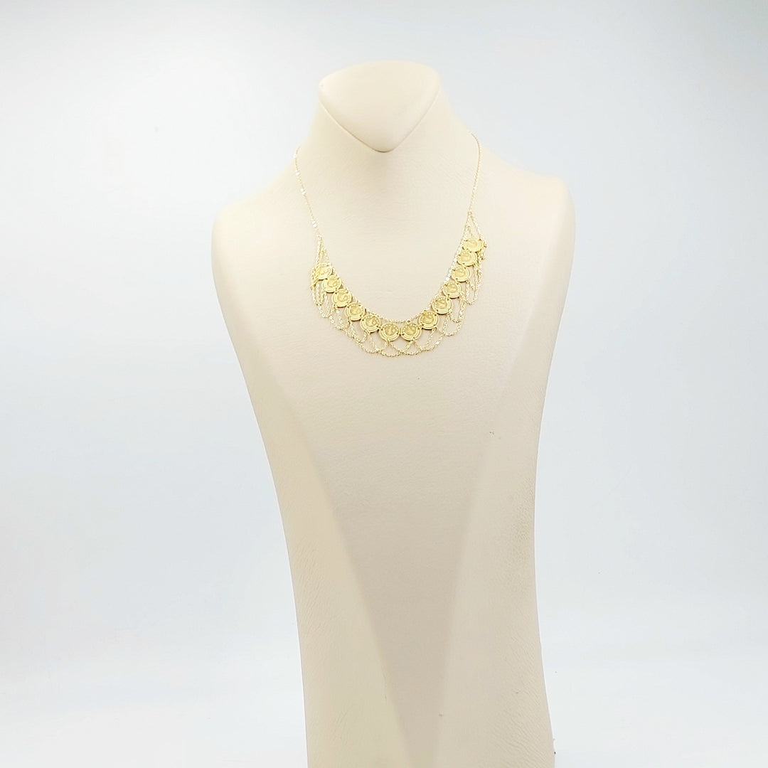 Print Rashadi Necklace Made of 18K Gold by Saeed Jewelry 