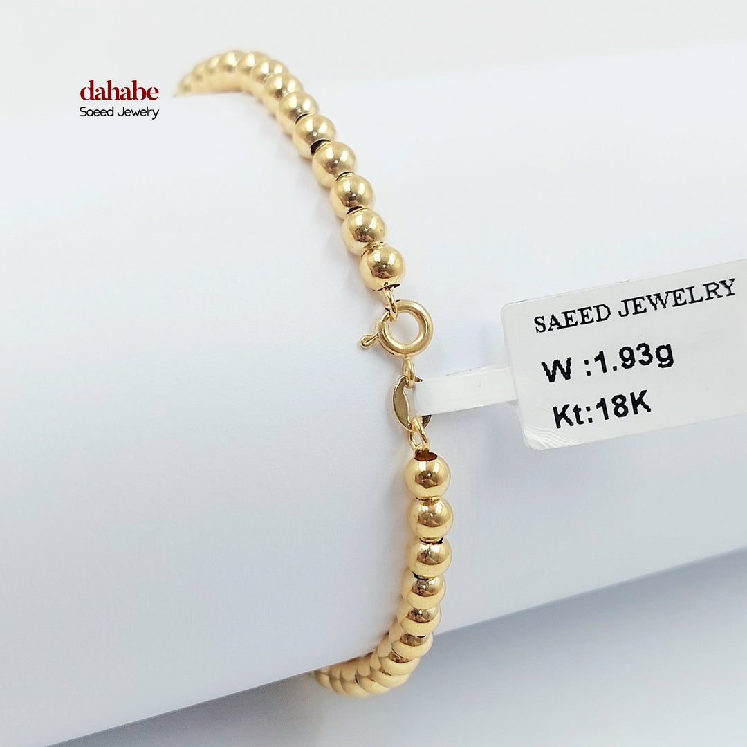 18K اسوارة طابات اكسترا-مجوهرات الشيخ سعيد-Saeed Jewelry 