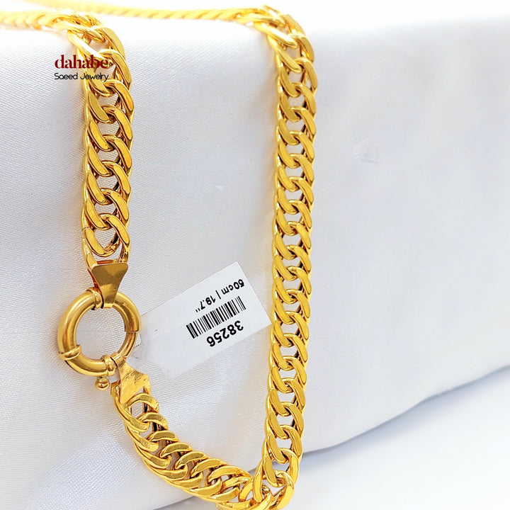 21K Gold Cuban Link Necklace