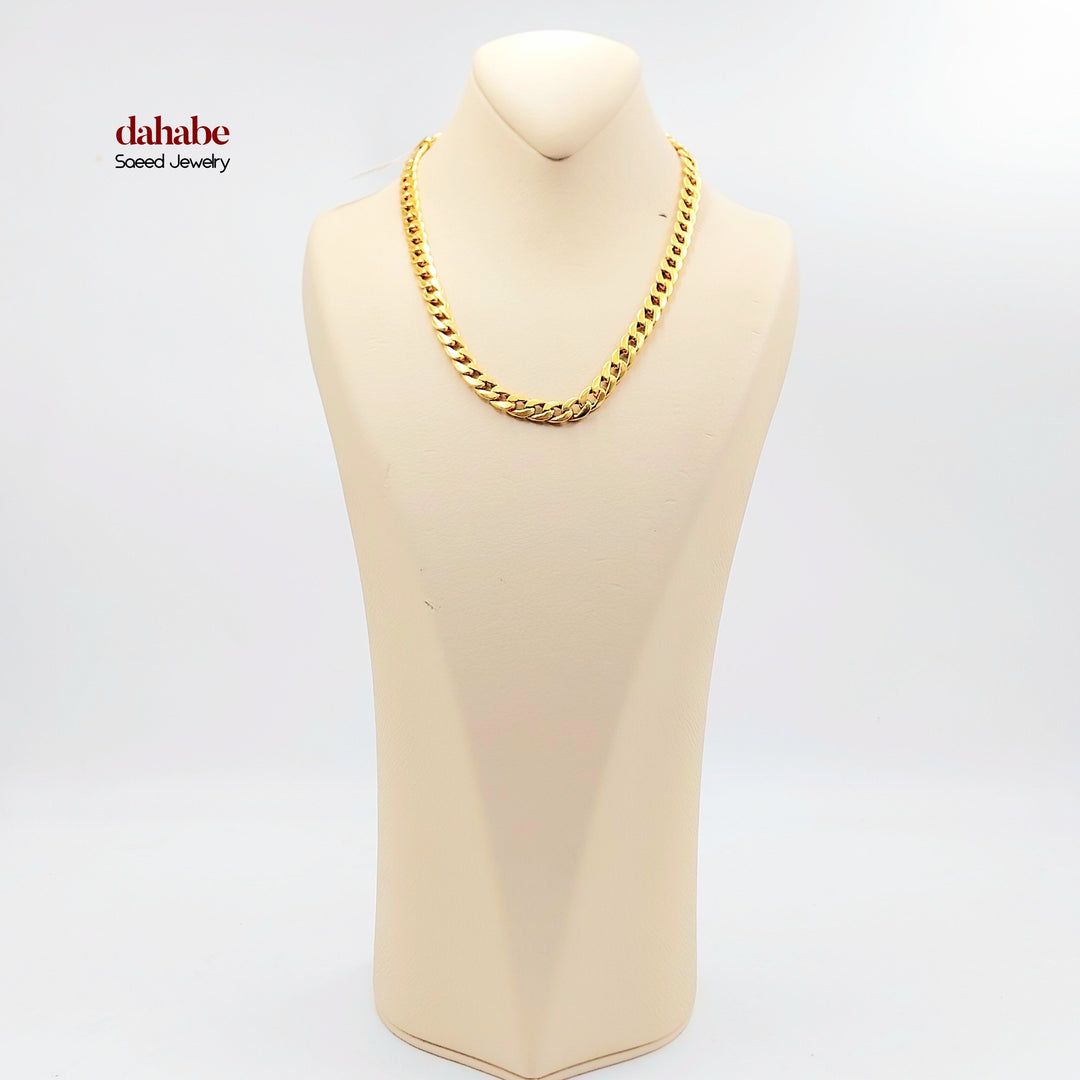 21K Gold Cuban Link Necklace