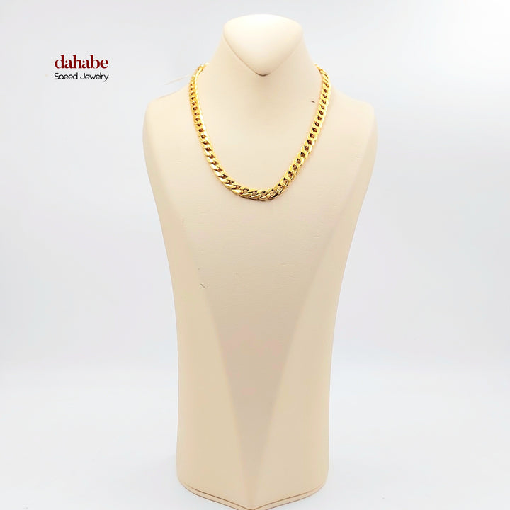 21K Gold Cuban Link Necklace