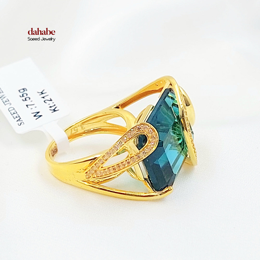 Zircon Studded Deluxe Ring