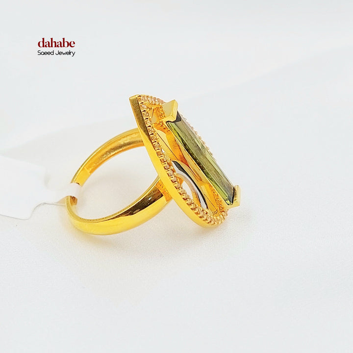 Zircon Studded Deluxe Ring