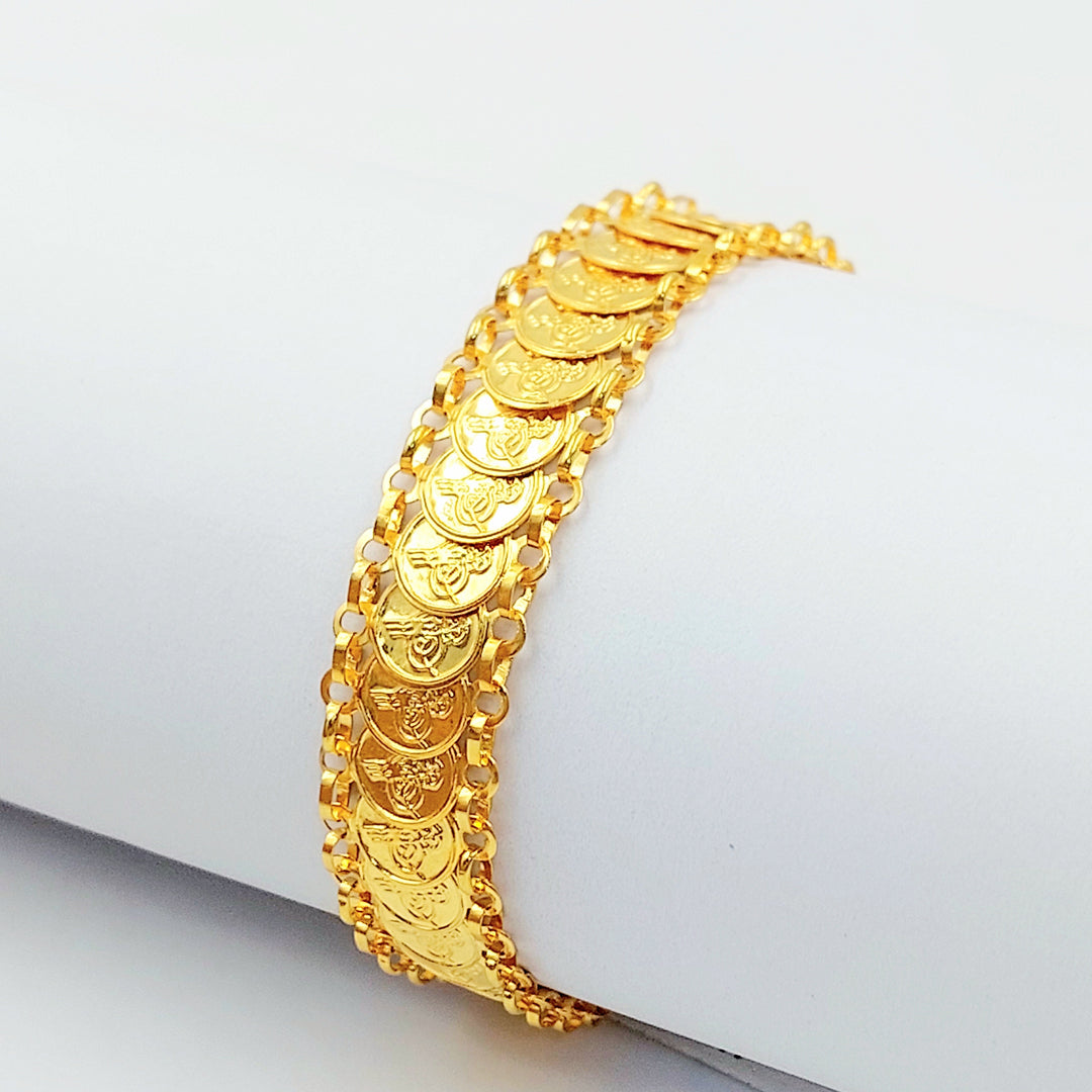 Eighths Rashadi Bracelet Made of 21K Gold by Saeed Jewelry 