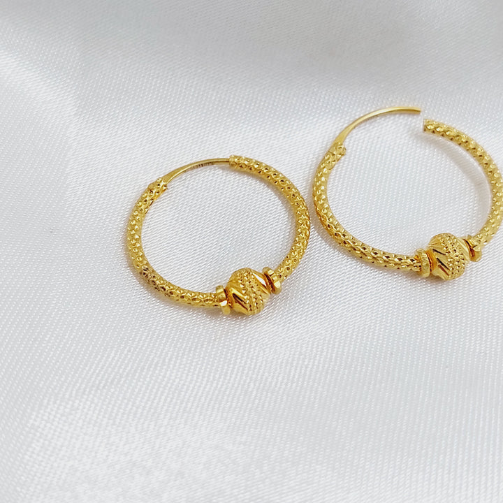 Hoop Earrings Made of 21K Gold by Saeed Jewelry 