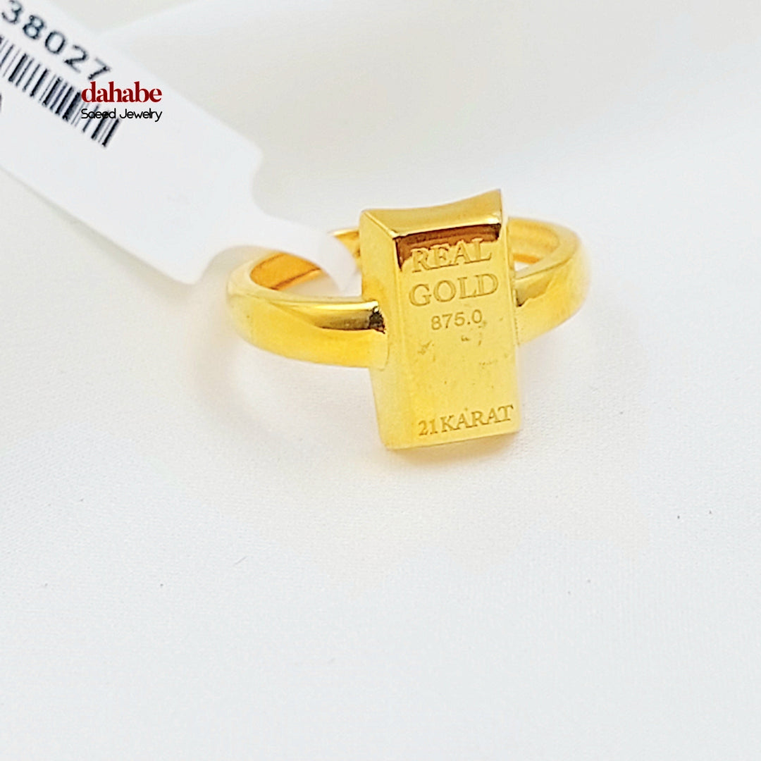 21K خاتم اونصه اكسترا-مجوهرات الشيخ سعيد-Saeed Jewelry 