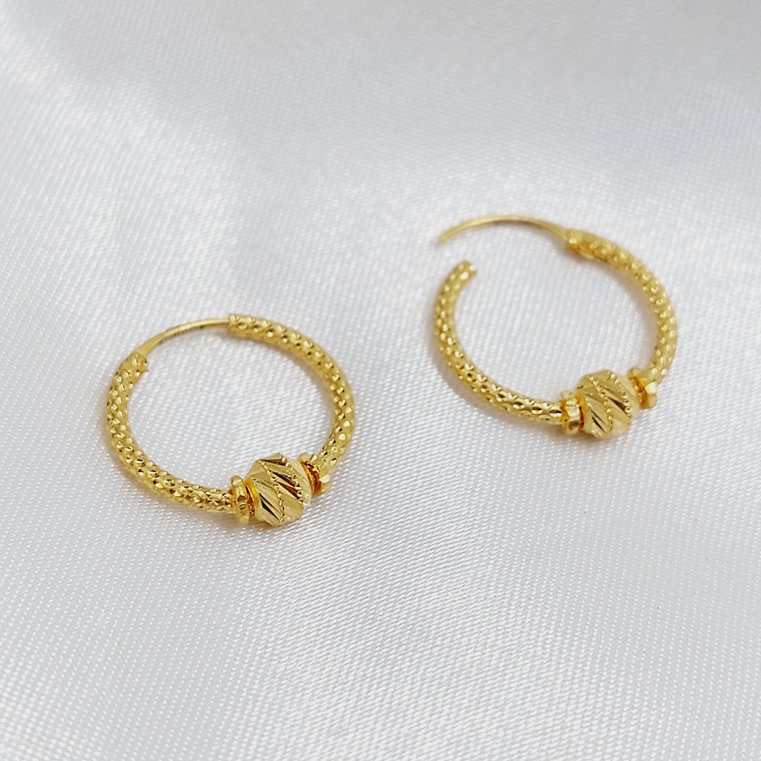 Hoop Earrings Made of 21K Gold by Saeed Jewelry 