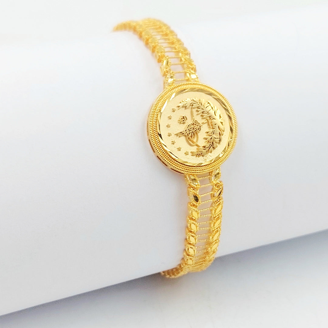 Rashadi Leaf Bracelet Made of 21K Gold by Saeed Jewelry 