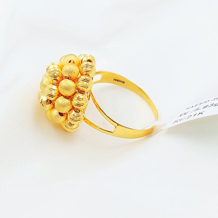 Deluxe Balls Ring Made of 21K Gold by Saeed Jewelry 
