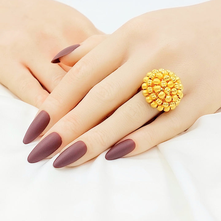 Deluxe Balls Ring Made of 21K Gold by Saeed Jewelry 