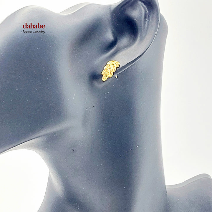 21K Gold Leaf Climber Earrings