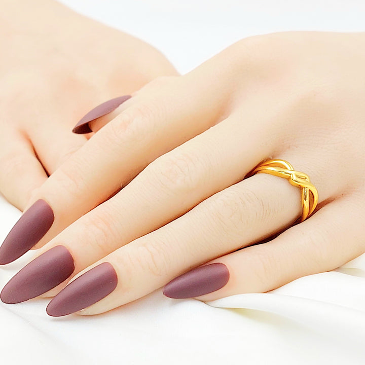 Light Deluxe Ring Made of 21K Gold by Saeed Jewelry 