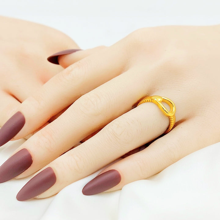 21K Gold Oval Link Ring