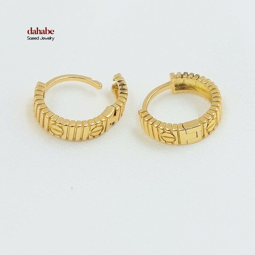 21K حلق ذبلة اكسترا-مجوهرات الشيخ سعيد-Saeed Jewelry 