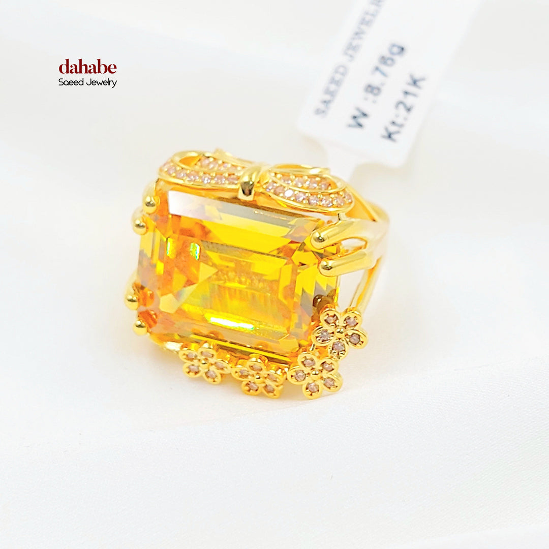 Zircon Studded Deluxe Ring