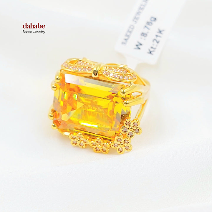 Zircon Studded Deluxe Ring