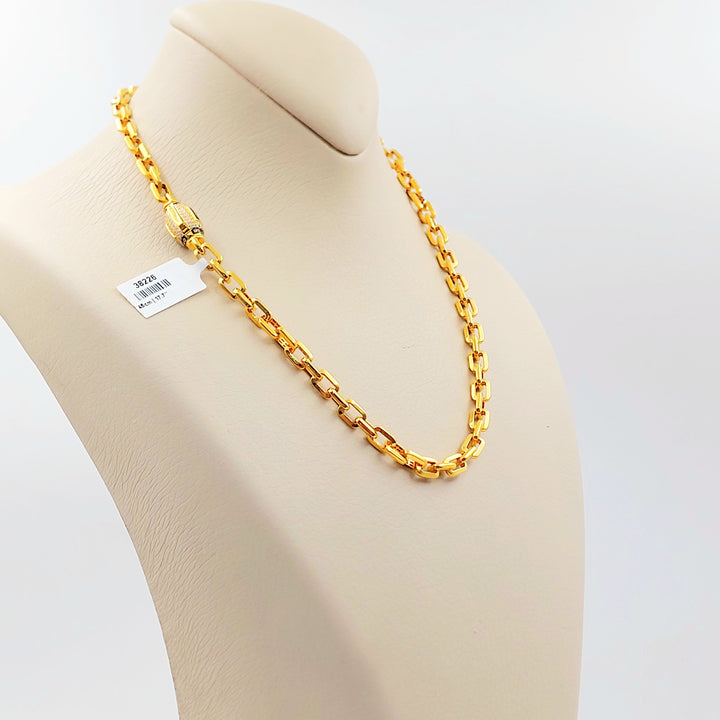 Zircon Studded Paperclip Necklace