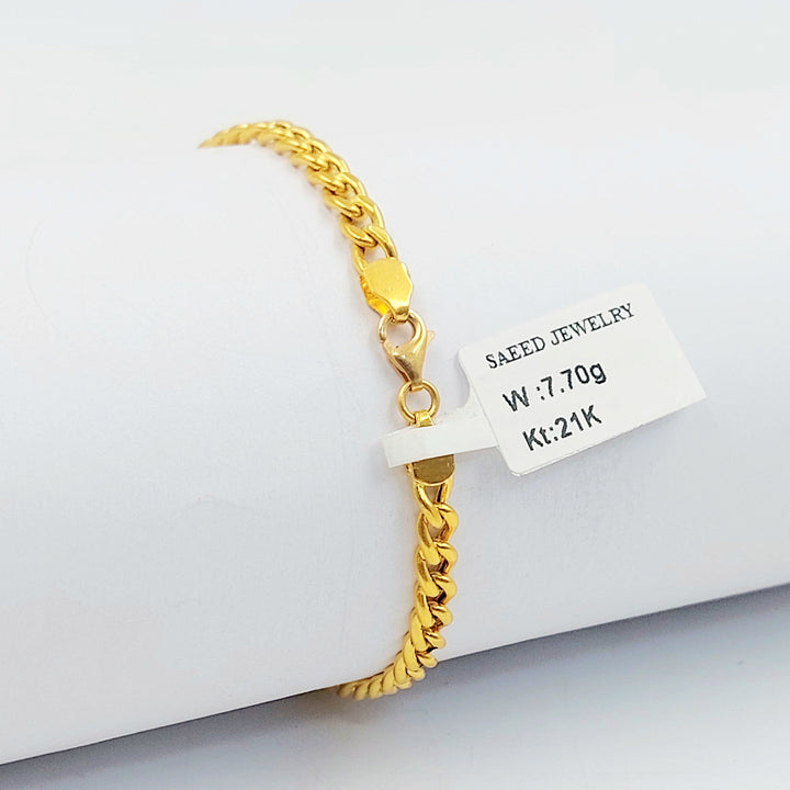 Ounce Bracelet Made of 21K Gold by Saeed Jewelry 
