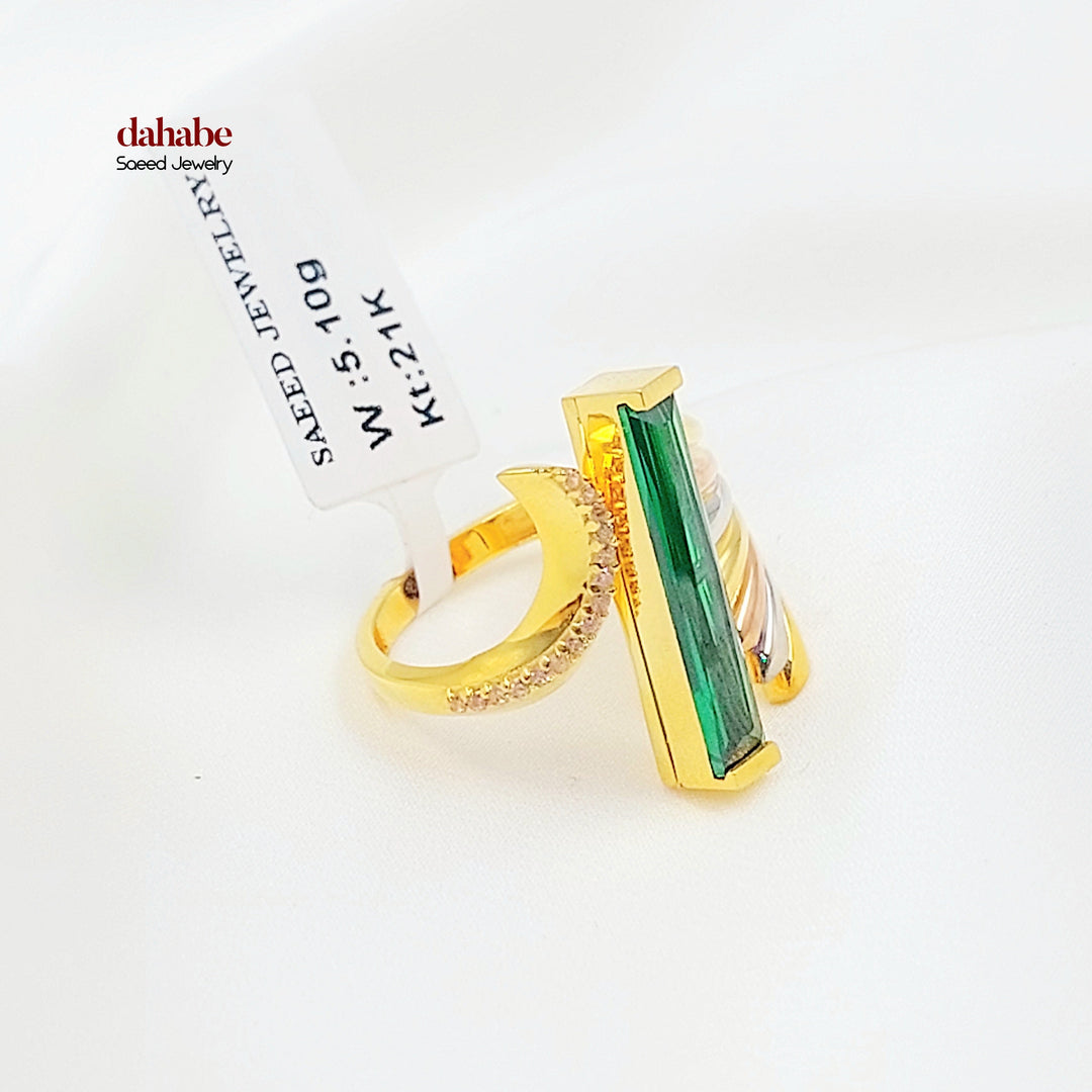 Zircon Studded Deluxe Ring