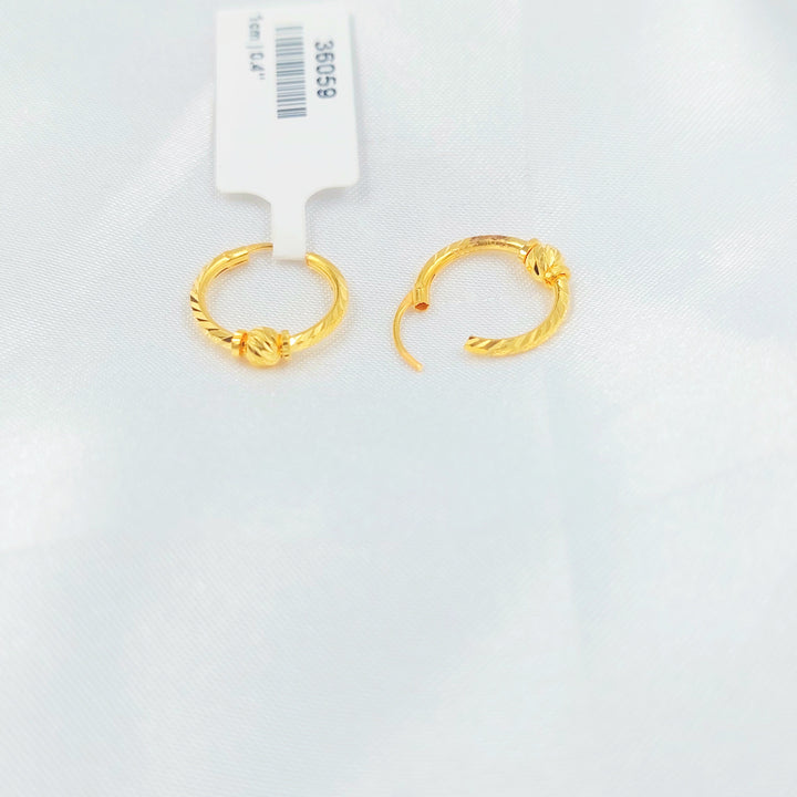 21K حلق ذبلة-مجوهرات الشيخ سعيد-Saeed Jewelry 