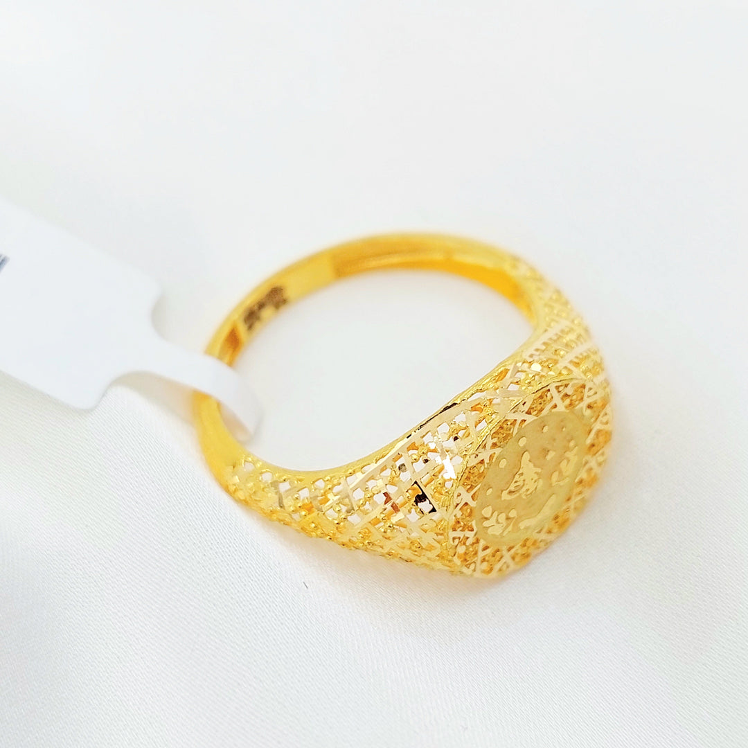 21K Gold Filigree Dome Ring
