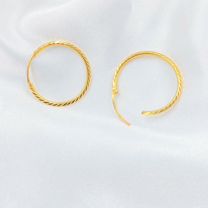 21K حلق ذبلة-مجوهرات الشيخ سعيد-Saeed Jewelry 