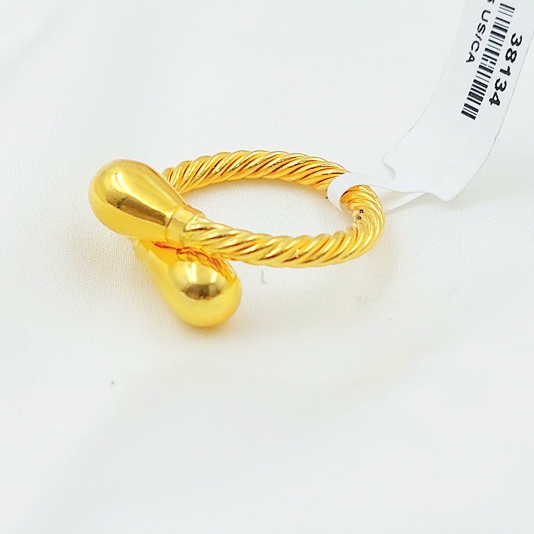 Deluxe Twisted Ring Made of 21K Gold by Saeed Jewelry 