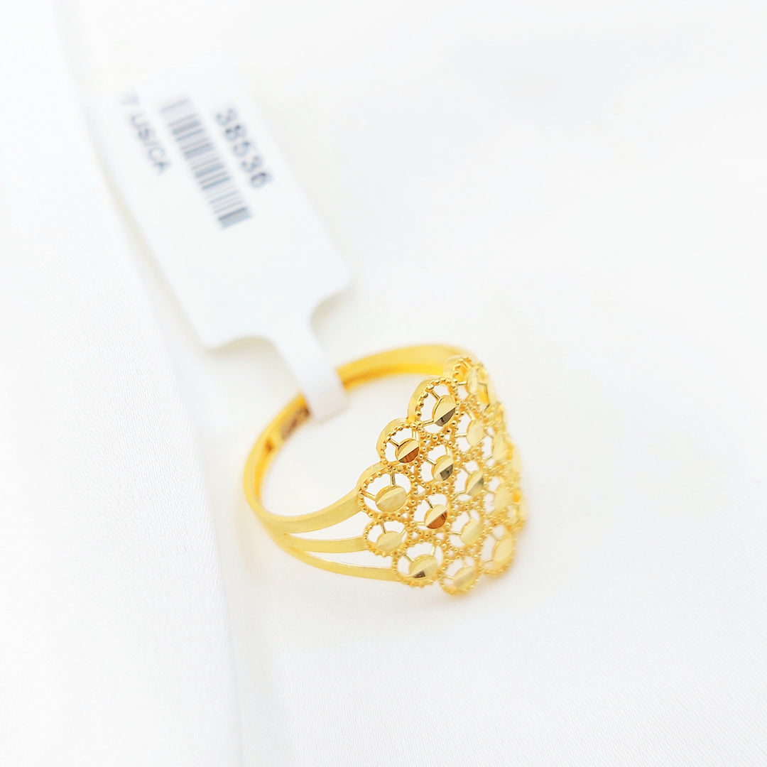 21K Gold Honeycomb Ring