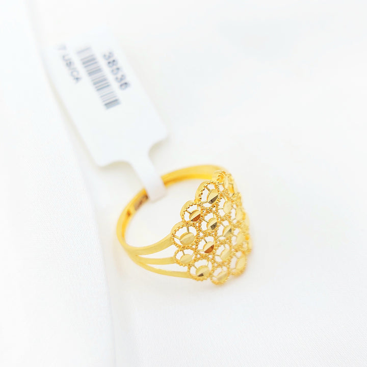 21K Gold Honeycomb Ring