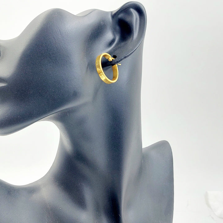 Hoop Earrings Made of 21K Gold by Saeed Jewelry 